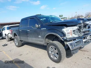 2018 Ford F-150 XL with VIN 1FTEW1EG9JFC27573, listed as a IAAI auction lot 41626805 with 153,814 mi miles. Bid and sale history available at carsss.com. Image 1.