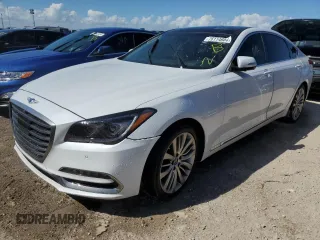 2018 Genesis G80 5.0L Ultimate with VIN KMHGN4JF5JU240578, listed as a Copart auction lot 76114604 with 0 mi miles and Non Repairable. Bid and sale history available at carsss.com. Image 1.