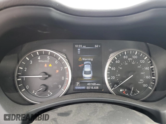 2019 Infiniti Q50 Luxe с VIN JN1EV7AP0KM543598, выставлен на аукционе Copart как лот 55528025 с пробегом 40 168 миль миль и Списание • Salvage title. История ставок и продаж доступна на DreamBid. Изображение 9.