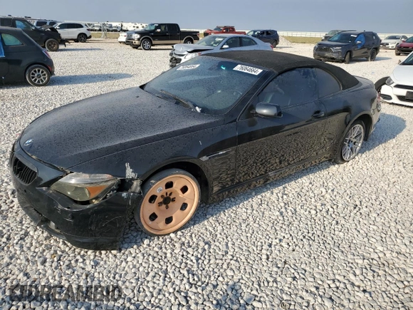 2005 BMW 6 Series 645Ci with VIN WBAEK73495B328100, listed as a Copart auction lot 76064664 with 122,069 mi miles and Salvage Title. Bid and sale history available at carsss.com. Image 1.