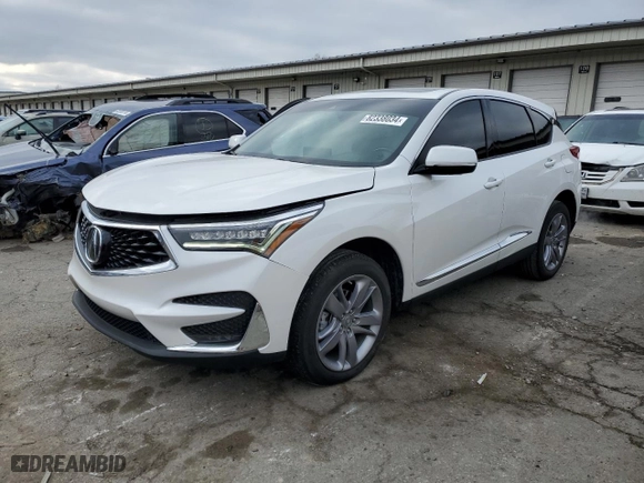 2020 Acura RDX w/Advance Pkg with VIN 5J8TC2H77LL016329, listed as a Copart auction lot 82338034 with 56,757 mi miles and Salvage Title. Bid and sale history available at carsss.com. Image 1.