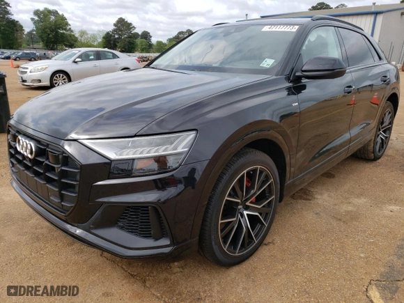 2019 Audi Q8 Prestige with VIN WA1FVAF17KD038056, listed as a Copart auction lot 47117773 with 40,237 mi miles. Bid and sale history available at carsss.com. Image 1.