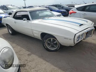 1969 Pontiac Firebird z VIN 223679N103361, wystawiony jako Copart lot #75553814 z przebiegiem 65 845 mil mil oraz Szkoda całkowita • Salvage title. Historia ofert i sprzedaży dostępna na DreamBid. Obrazek 4.
