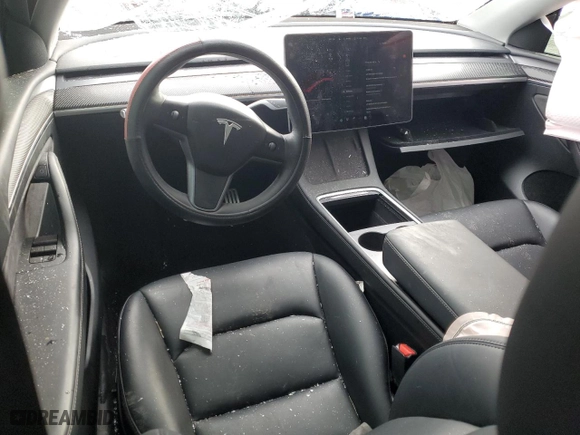 2023 Tesla Model Y Performance with VIN 7SAYGDEF7PF796845, listed as a Copart auction lot 44428595 with 47,820 mi miles and Salvage Title. Bid and sale history available at carsss.com. Image 8.