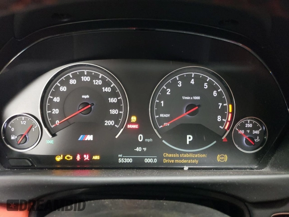 2016 BMW M3 with VIN WBS8M9C58G5D31002, listed as a Copart auction lot 43856904 with 55,300 mi miles. Bid and sale history available at carsss.com. Image 9.
