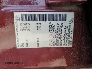 2013 Nissan Maxima SV with VIN 1N4AA5AP3DC826703, listed as a Copart auction lot 57340645 with 152,937 mi miles and Salvage title. Bid and sale history available at DreamBid. Image 12.