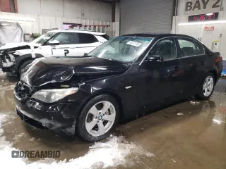 2007 BMW 5 Series 530xi with VIN WBANF73597CU25081, listed as a Copart auction lot 45672795 with 76,894 mi miles and Salvage Title. Bid and sale history available at carsss.com. Image 1.