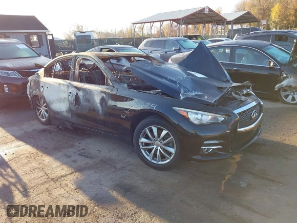 2017 Infiniti Q50 3.0t Premium with VIN JN1EV7AR9HM832263, listed as a IAAI auction lot 40868629 with 85,256 mi miles. Bid and sale history available at carsss.com. Image 1.