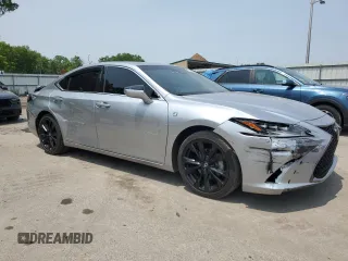 2022 Lexus ES 300h F Sport with VIN 58AGA1C16NU023275, listed as a Copart auction lot 59368385 with 56,719 mi miles and Salvage title. Bid and sale history available at DreamBid. Image 4.