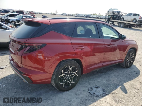2022 Hyundai Tucson N Line with VIN KM8JF3AE4NU088612, listed as a Copart auction lot 70704614 with 28,068 mi miles and Salvage Title. Bid and sale history available at carsss.com. Image 3.