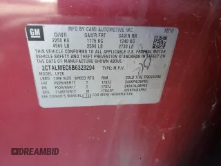 2011 GMC Terrain SLE-1 with VIN 2CTALMEC6B6323294, listed as a Copart auction lot 65548005 with 146,943 mi miles and Clean title. Bid and sale history available at DreamBid. Image 13.