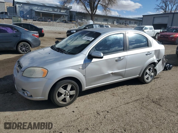 2008 Chevrolet Aveo LT with VIN KL1TG56658B261388, listed as a Copart auction lot 45560525 with 104,915 mi miles and Salvage title. Bid and sale history available at DreamBid. Image 1.