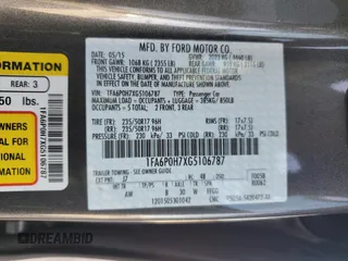 2016 Ford Fusion SE with VIN 1FA6P0H7XG5106787, listed as a Copart auction lot 57512575 with 87,119 mi miles and Salvage title. Bid and sale history available at DreamBid. Image 12.