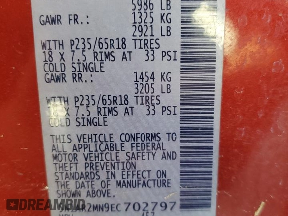 2014 Nissan Pathfinder SV with VIN 5N1AR2MN9EC702797, listed as a Copart auction lot 48481315 with 151,175 mi miles and Clean Title. Bid and sale history available at carsss.com. Image 13.