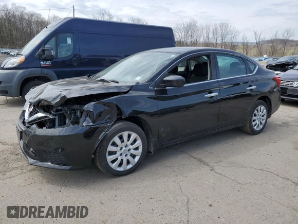 2019 Nissan Sentra SV with VIN 3N1AB7AP4KY436879, listed as a Copart auction lot 53549785 with 55,367 mi miles and Salvage Title. Bid and sale history available at DreamBid. Image 1.
