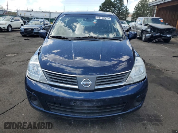 2008 Nissan Versa 1.8 S with VIN 3N1BC13E08L460256, listed as a Copart auction lot 53116335 with 163,223 mi miles and Salvage Title. Bid and sale history available at carsss.com. Image 5.