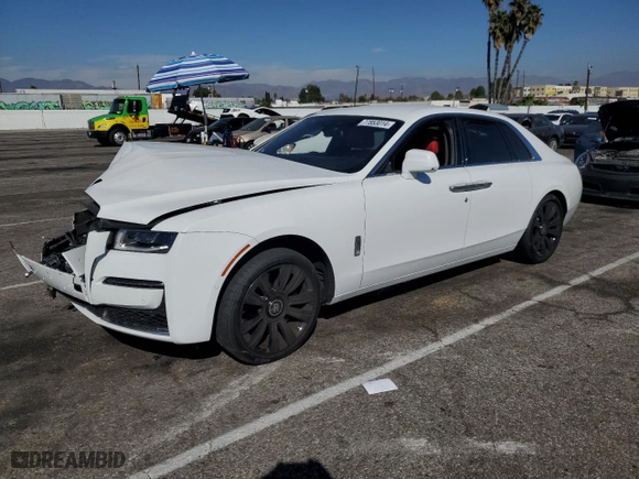 2022 Rolls-Royce Ghost with VIN SCATV0C00NU213144, listed as a Copart auction lot 77853014 with 0 mi miles and Salvage Title. Bid and sale history available at carsss.com. Image 1.
