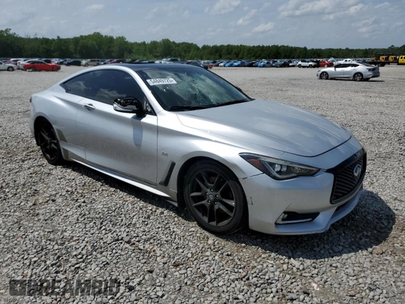 2017 Infiniti Q60 Sport with VIN JN1EV7EK7HM363168, listed as a Copart auction lot 54849725 with 91,528 mi miles and Salvage Title. Bid and sale history available at DreamBid. Image 4.