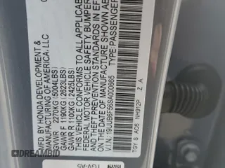 2025 Acura TLX w/A-Spec Package with VIN 19UUB6F56SA000665, listed as a Copart auction lot 45794825 with 2,885 mi miles and Salvage Title. Bid and sale history available at DreamBid. Image 14.