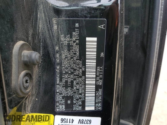 2011 Toyota Sienna XLE AAS with VIN 5TDYK3DC2BS175188, listed as a Copart auction lot 53974735 with 337,316 mi miles and Clean Title. Bid and sale history available at carsss.com. Image 13.