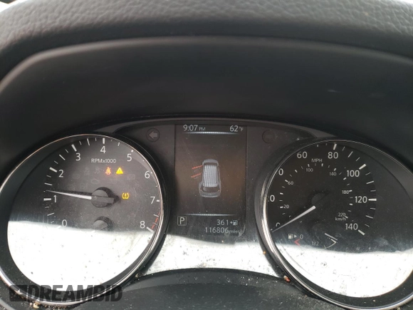 2017 Nissan Rogue S with VIN KNMAT2MV7HP559996, listed as a Copart auction lot 53954934 with 116,806 mi miles and Salvage Title. Bid and sale history available at carsss.com. Image 9.