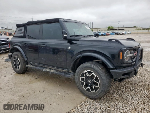 2022 Ford Bronco with VIN 1FMDE5DH1NLB77321, listed as a Copart auction lot 51923395 with 27,016 mi miles and Salvage Title. Bid and sale history available at carsss.com. Image 4.