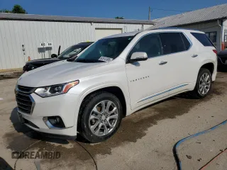 2020 Chevrolet Traverse Premier z VIN 1GNEVKKW8LJ146818, wystawiony jako Copart lot #62512385 z przebiegiem 71 447 mil mil oraz Szkoda całkowita • Salvage title. Historia ofert i sprzedaży dostępna na DreamBid. Obrazek 1.