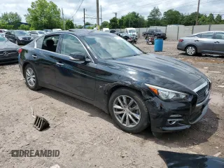 2015 Infiniti Q50 z VIN JN1BV7AR7FM421993, wystawiony jako Copart lot #60709065 z przebiegiem Nie podano mil oraz Szkoda całkowita • Salvage title. Historia ofert i sprzedaży dostępna na DreamBid. Obrazek 4.