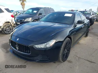 2017 Maserati Ghibli with VIN ZAM57XSA5H1196437, listed as a IAAI auction lot 41814688 with 63,334 mi miles. Bid and sale history available at carsss.com. Image 2.