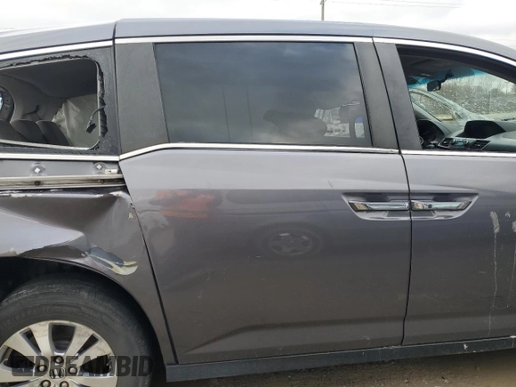 2014 Honda Odyssey EX with VIN 5FNRL5H40EB054748, listed as a Copart auction lot 46794555 with 135,095 mi miles and Salvage Title. Bid and sale history available at carsss.com. Image 10.