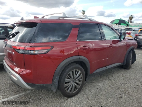 2022 Nissan Pathfinder SL with VIN 5N1DR3CB6NC235624, listed as a Copart auction lot 43662183 with 0 mi miles and Salvage Title. Bid and sale history available at carsss.com. Image 3.