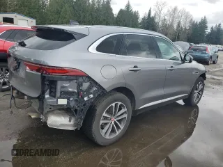 2021 Jaguar F-Pace S with VIN SADCJ2EU9MA667414, listed as a Copart auction lot 50034645 with 16,501 mi miles and Salvage title. Bid and sale history available at DreamBid. Image 3.