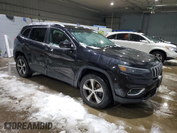 2019 Jeep Cherokee Limited with VIN 1C4PJMDX0KD395092, listed as a Copart auction lot 84026464 with 85,675 mi miles and Salvage title. Bid and sale history available at DreamBid. Image 4.