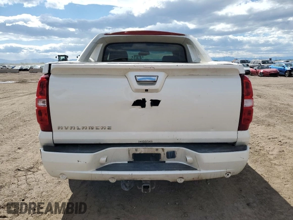 2013 Chevrolet Avalanche LTZ with VIN 3GNTKGE75DG138065, listed as a Copart auction lot 57346095 with 194,389 mi miles and Salvage title. Bid and sale history available at DreamBid. Image 6.