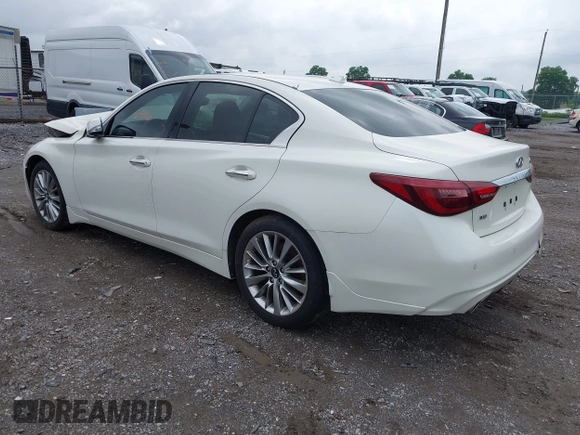 2021 Infiniti Q50 Luxe z VIN JN1EV7BR3MM751283, wystawiony jako IAAI lot #42446846 z przebiegiem 25 524 mil mil oraz . Historia ofert i sprzedaży dostępna na DreamBid. Obrazek 3.