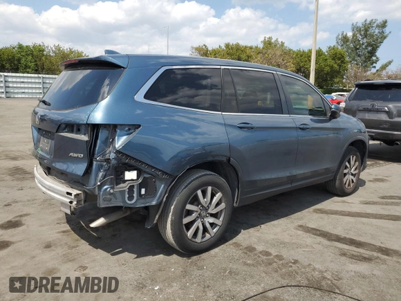 2022 Honda Pilot EX-L with VIN 5FNYF6H56NB009475, listed as a Copart auction lot 53142705 with 66,469 mi miles and Non repairable. Bid and sale history available at DreamBid. Image 3.