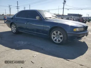 2001 BMW 7 Series 740iA with VIN WBAGG83441DN88645, listed as a Copart auction lot 47243405 with 0 mi miles and Clean Title. Bid and sale history available at carsss.com. Image 4.