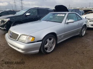 2001 Mercedes-Benz SL-Class with VIN WDBFA68F11F200773, listed as a Copart auction lot 81091134 with 0 mi miles and Salvage Title. Bid and sale history available at carsss.com. Image 1.