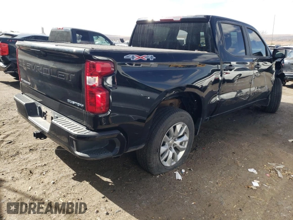 2023 Chevrolet Silverado 1500 Custom with VIN 3GCPDBEK1PG151508, listed as a Copart auction lot 43275795 with Not Provided miles and Salvage Title. Bid and sale history available at DreamBid. Image 3.