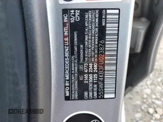 2015 Mercedes-Benz C 300 Luxury with VIN 55SWF4KB3FU023876, listed as a Copart auction lot 51646055 with 192,852 mi miles and Salvage Title. Bid and sale history available at DreamBid. Image 12.