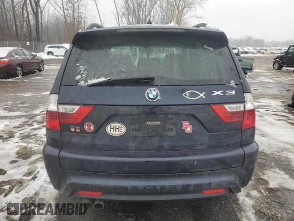 2009 BMW X3 xDrive30i with VIN WBXPC93409WJ30690, listed as a Copart auction lot 44971205 with 0 mi miles and Salvage Title. Bid and sale history available at carsss.com. Image 6.