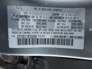 2011 Mazda CX-9 Grand Touring with VIN JM3TB3DV1B0302986, listed as a IAAI auction lot 41500223 with 156,244 mi miles. Bid and sale history available at carsss.com. Image 9.