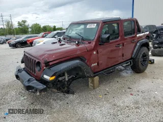 2018 Jeep Wrangler Unlimited Sport S with VIN 1C4HJXDG9JW320898, listed as a Copart auction lot 54693785 with 101,380 mi miles and Salvage title. Bid and sale history available at DreamBid. Image 1.
