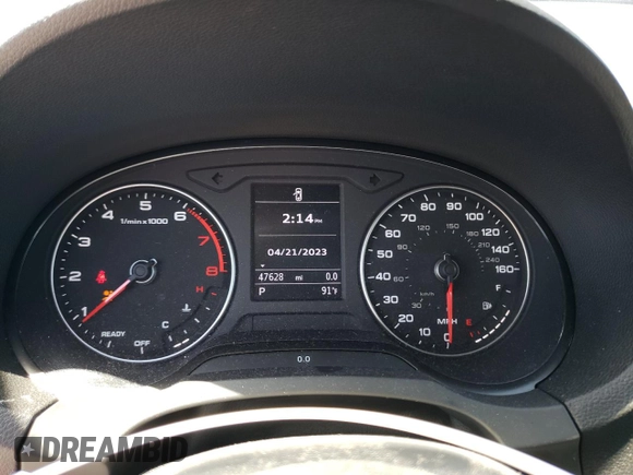 2018 Audi A3 Sedan Premium Plus with VIN WAUJ8GFF8J1040773, listed as a Copart auction lot 49757833 with 47,628 mi miles. Bid and sale history available at carsss.com. Image 9.
