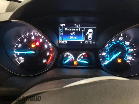 2016 Ford Escape SE with VIN 1FMCU0GX1GUA70710, listed as a Copart auction lot 52299925 with 205,760 mi miles and Salvage Title. Bid and sale history available at carsss.com. Image 9.