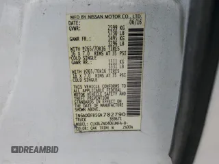 2016 Nissan Frontier SV with VIN 1N6AD0FR5GN782790, listed as a Copart auction lot 41538735 with Not provided miles and Salvage title. Bid and sale history available at DreamBid. Image 13.