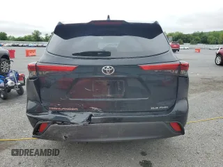 2021 Toyota Highlander XLE with VIN 5TDGZRBH9MS106817, listed as a Copart auction lot 58794845 with 57,365 mi miles and Salvage title. Bid and sale history available at DreamBid. Image 6.