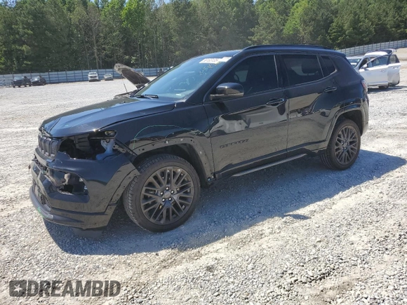2022 Jeep Compass High Altitude with VIN 3C4NJDCB2NT122828, listed as a Copart auction lot 58183135 with 35,522 mi miles and Salvage title. Bid and sale history available at DreamBid. Image 1.