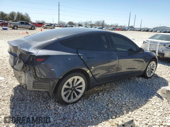 2022 Tesla Model 3 with VIN 5YJ3E1EA2NF188955, listed as a Copart auction lot 47263395 with 119,418 mi miles and Salvage Title. Bid and sale history available at DreamBid. Image 3.