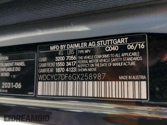 2016 Mercedes-Benz G 63 AMG with VIN WDCYC7DF6GX258987, listed as a Copart auction lot 49115504 with 91,382 mi miles and Salvage title. Bid and sale history available at DreamBid. Image 14.